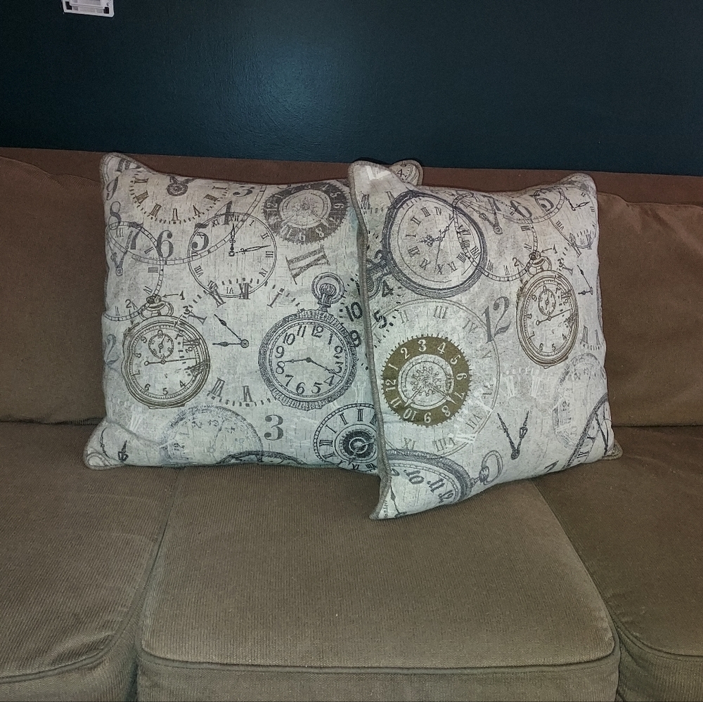 2 Overstuffed Oversized Throw Pillows